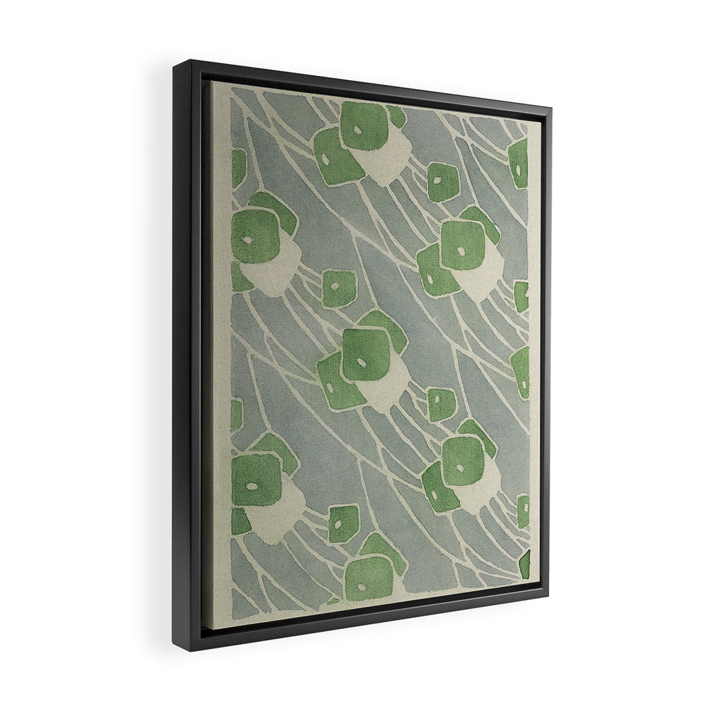 Green Geometric 1915 Hannah Borger Overbeck Framed Canvas Print Gallery Image 2
