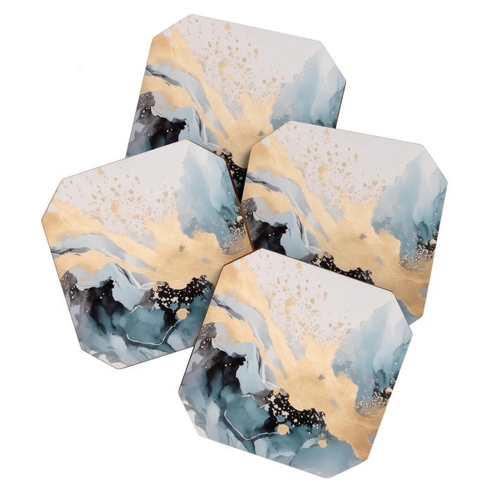 Splash of gold Coaster Gallery Image 1