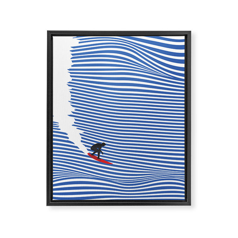 Surfing Jaws Framed Canvas Print Gallery Image 6