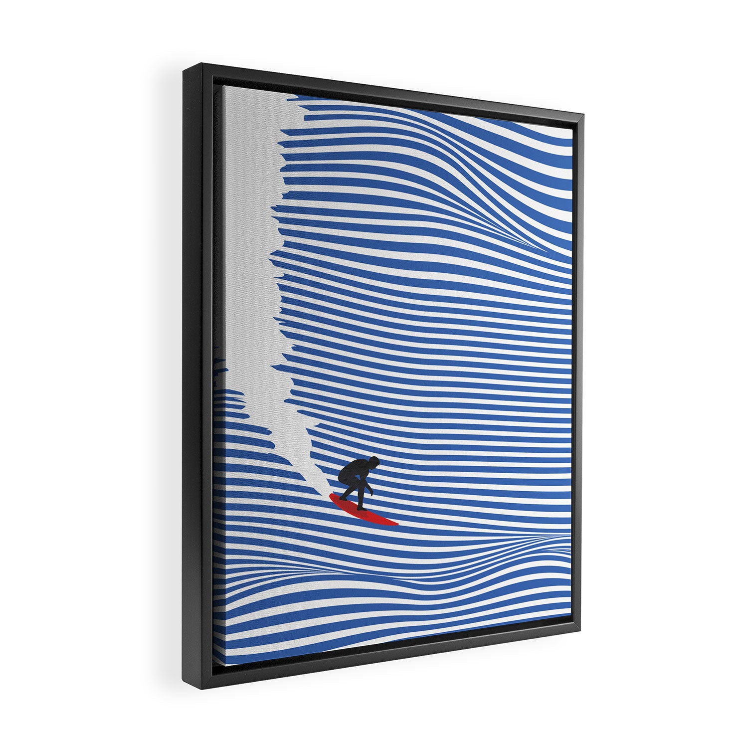 Surfing Jaws Framed Canvas Print Gallery Image 2