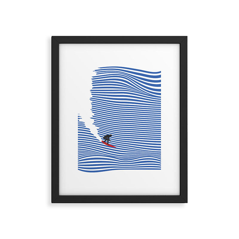 Surfing Jaws Framed Art Print Gallery Image 5