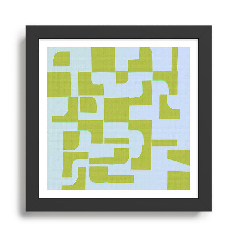 Abstract in Kiwi Framed Art Print Gallery Image 1