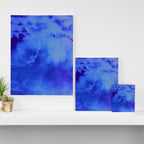 Abstract With a Vibe in Cobalt  Canvas Print Gallery Image 3