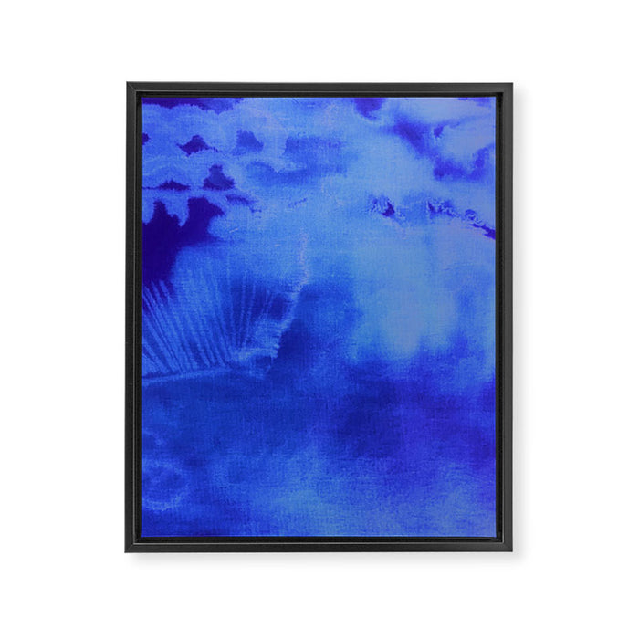 Abstract With a Vibe in Cobalt  Framed Canvas Print Gallery Image 1