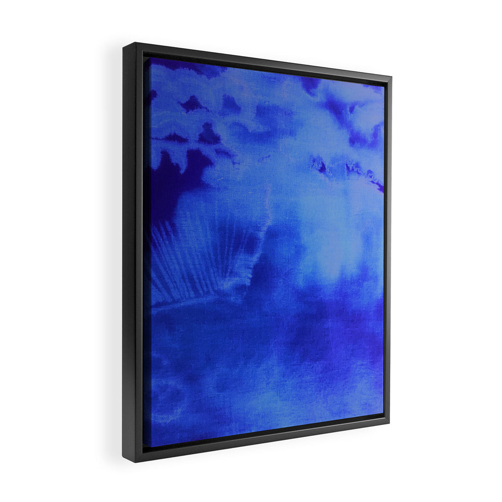 Abstract With a Vibe in Cobalt  Framed Canvas Print Gallery Image 2