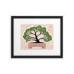 Bonsai in Pink and Green Framed Art Print Gallery Image 6