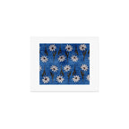 Vibrant Daisies on Cobalt  Art Print Gallery Image 1