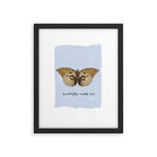 Vintage Butterfly Moth Owl on Soft Sky  Framed Art Print Gallery Image 6
