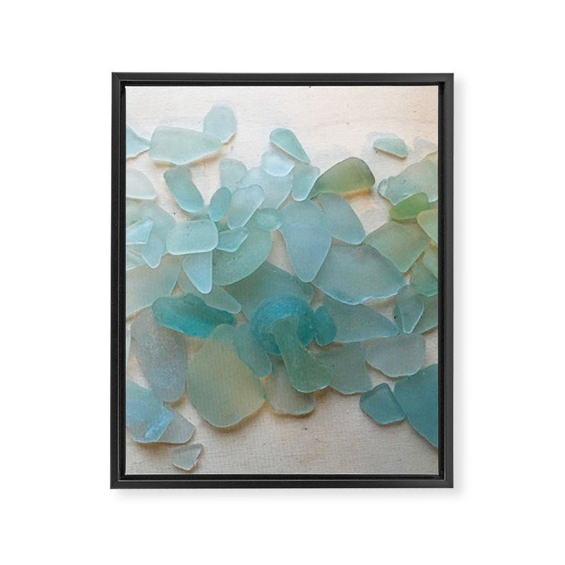 Ocean Hue Sea Glass Framed Canvas Print Gallery Image 3