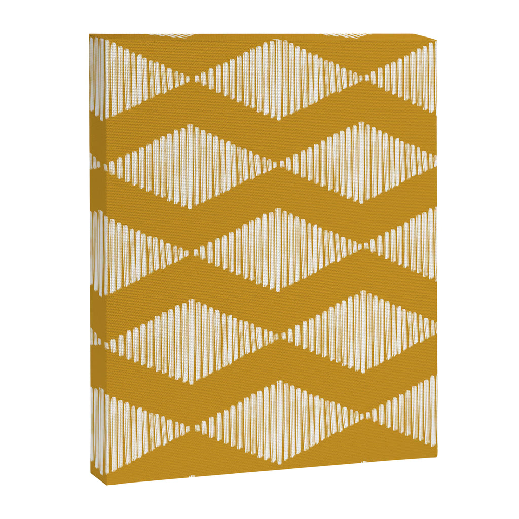 Acoustic Wave Mustard Canvas Print Gallery Image 6