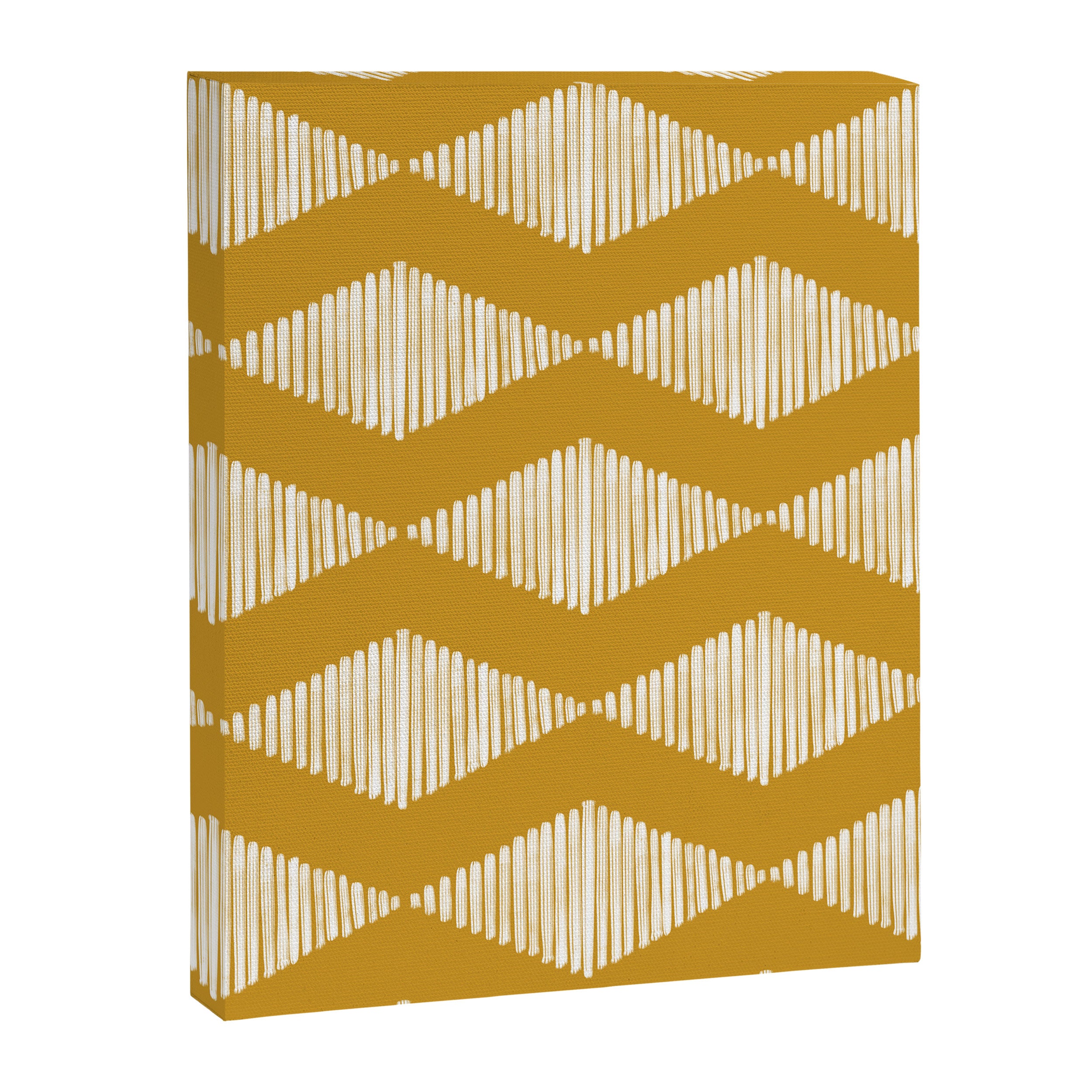 Acoustic Wave Mustard Canvas Print Gallery Image 6
