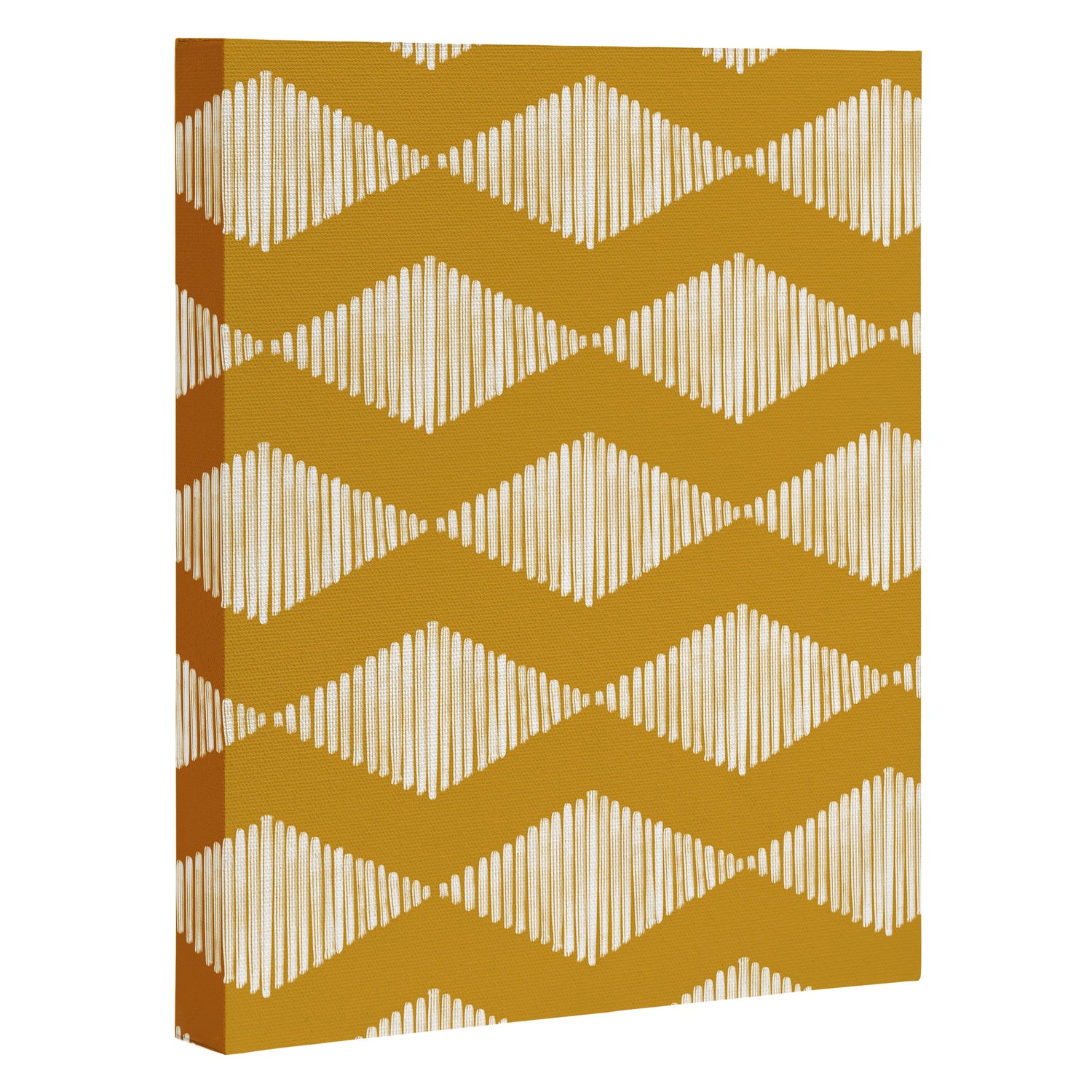 Acoustic Wave Mustard Canvas Print Gallery Image 3