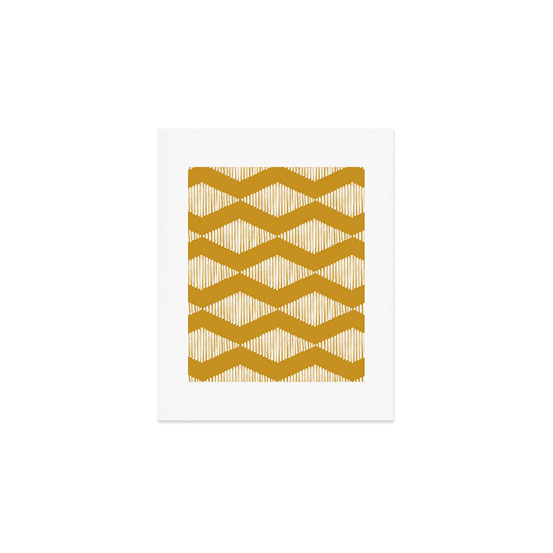 Acoustic Wave Mustard Art Print Gallery Image 1