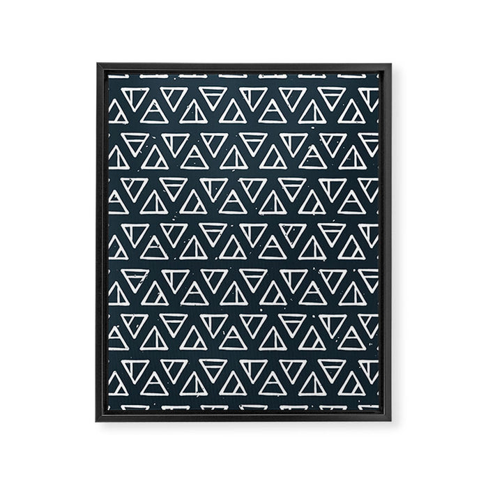 Alchemical Triangles > Navy Framed Canvas Print Gallery Image 1