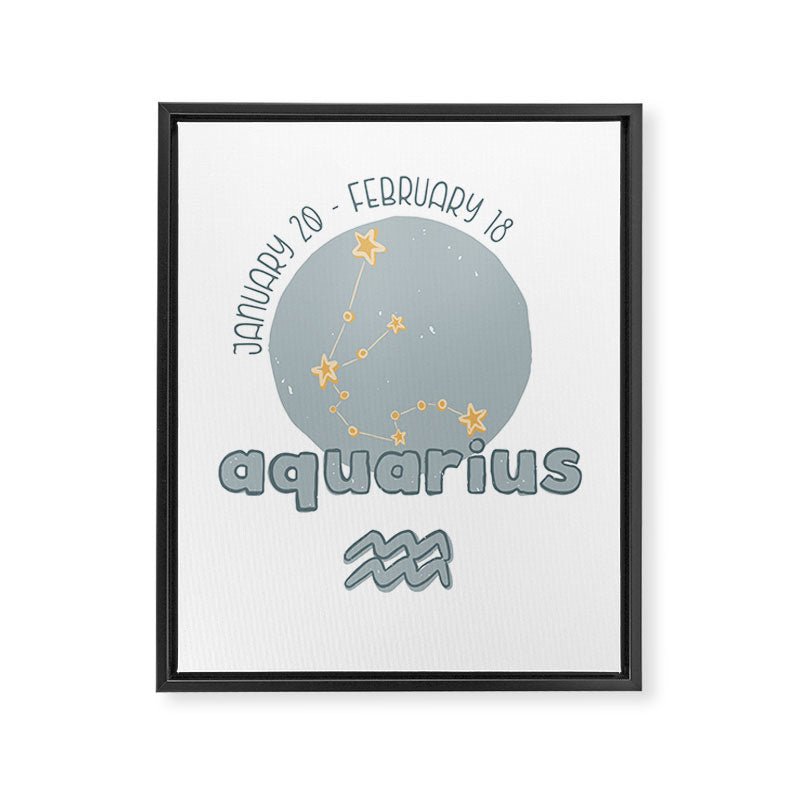 Aquarius Constellation Framed Canvas Print Gallery Image 8