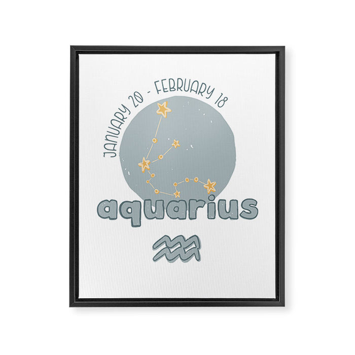 Aquarius Constellation Framed Canvas Print Gallery Image 1