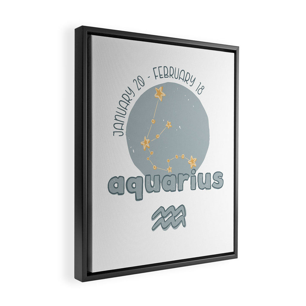 Aquarius Constellation Framed Canvas Print Gallery Image 2