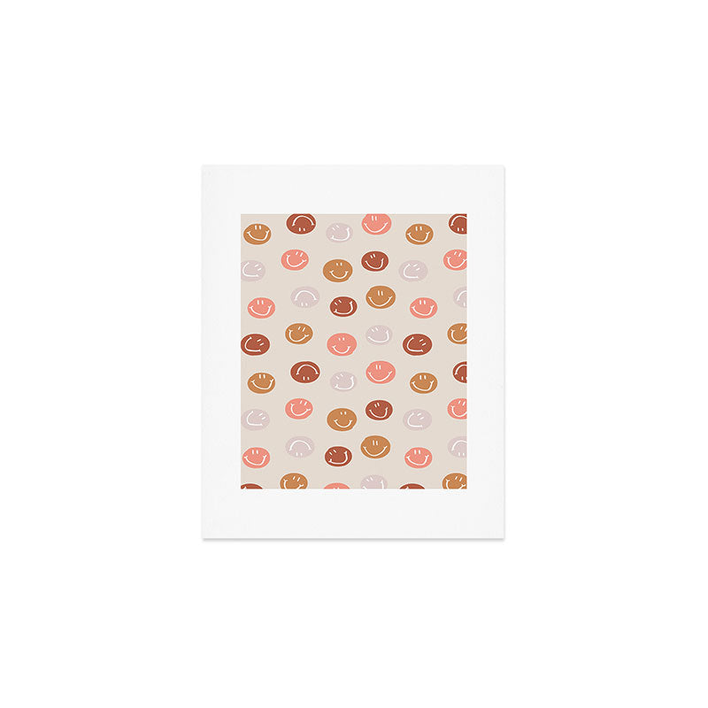 Be Happy! Pink & Orange Art Print Gallery Image 1