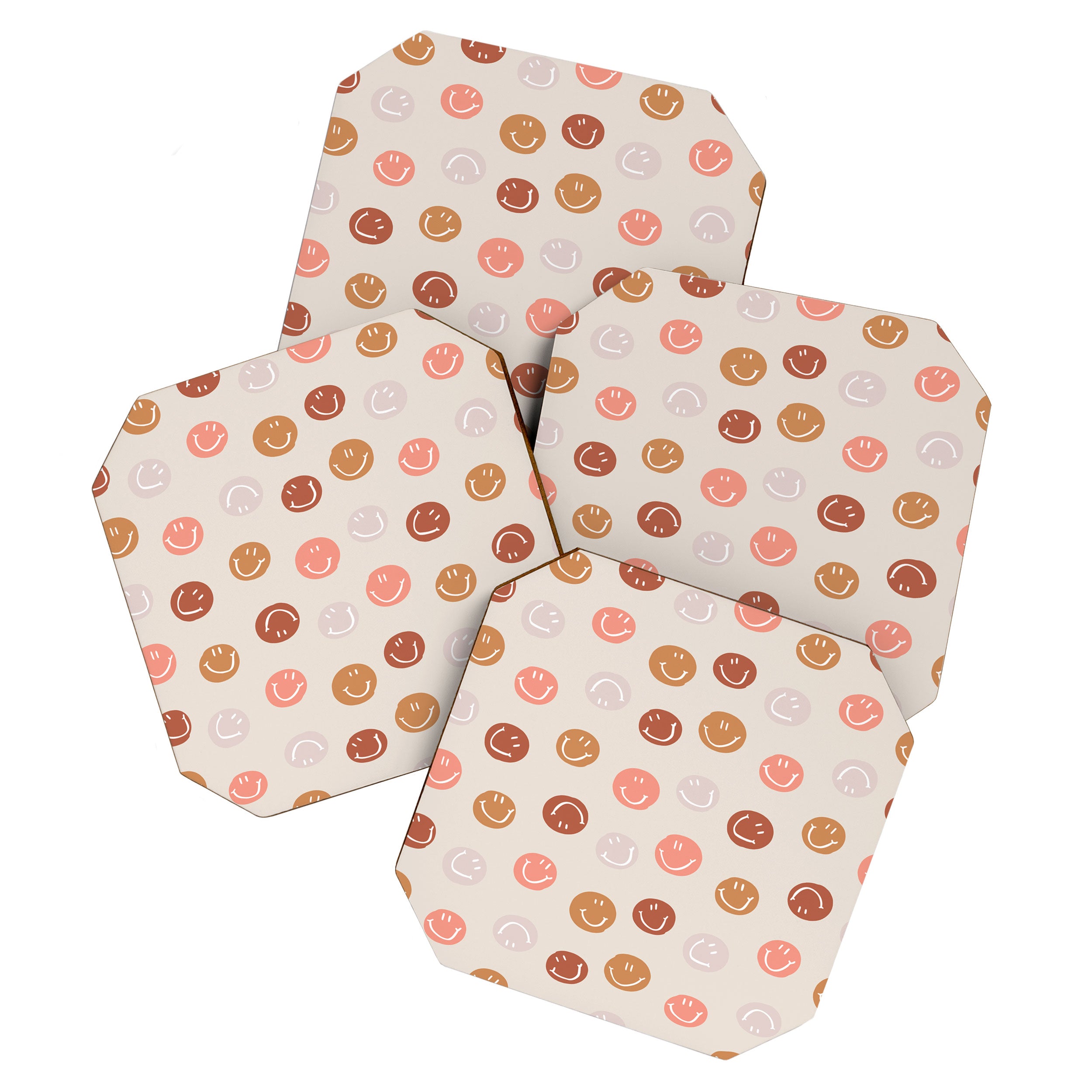 Be Happy! Pink & Orange Coaster Gallery Image 1
