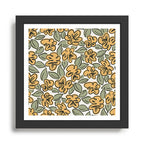 Black and Yellow Pansies Framed Art Print Gallery Image 1