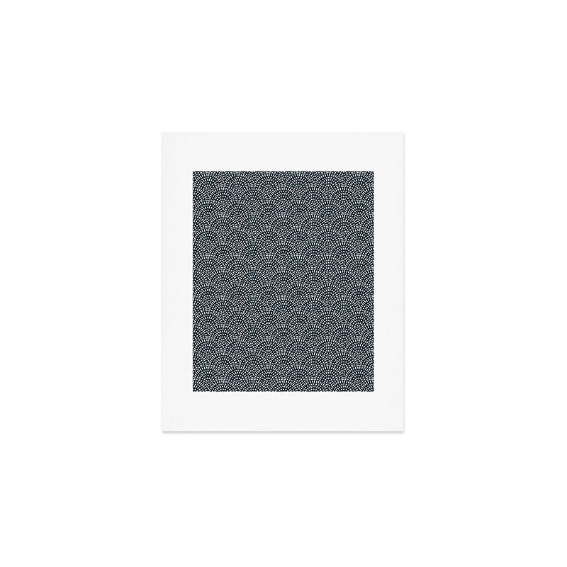 Boho Deco Fan . Navy Art Print Gallery Image 1