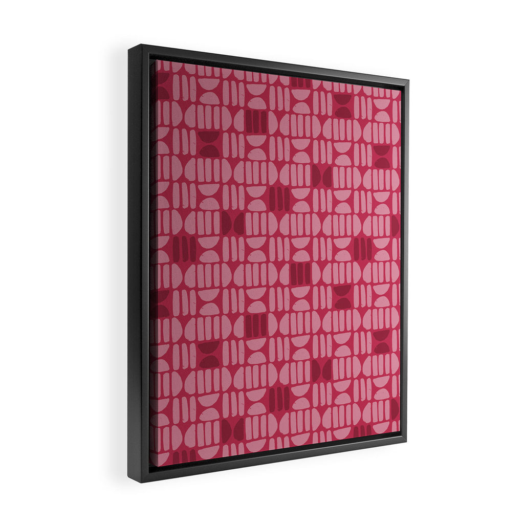 Boho Minimalism . Viva Magenta Framed Canvas Print Gallery Image 2