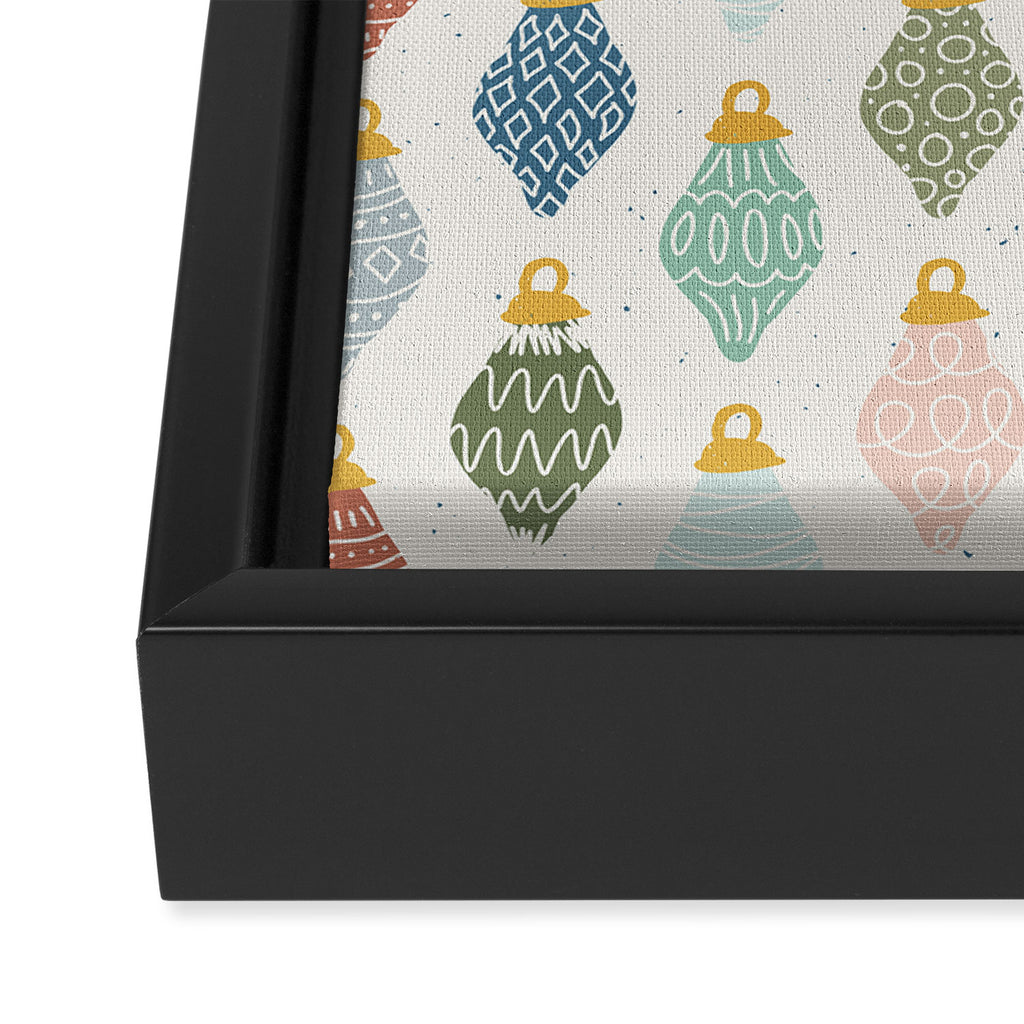 Boho Ornaments . Multicolor Framed Canvas Print Gallery Image 3