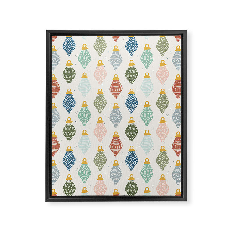 Boho Ornaments . Multicolor Framed Canvas Print Gallery Image 8