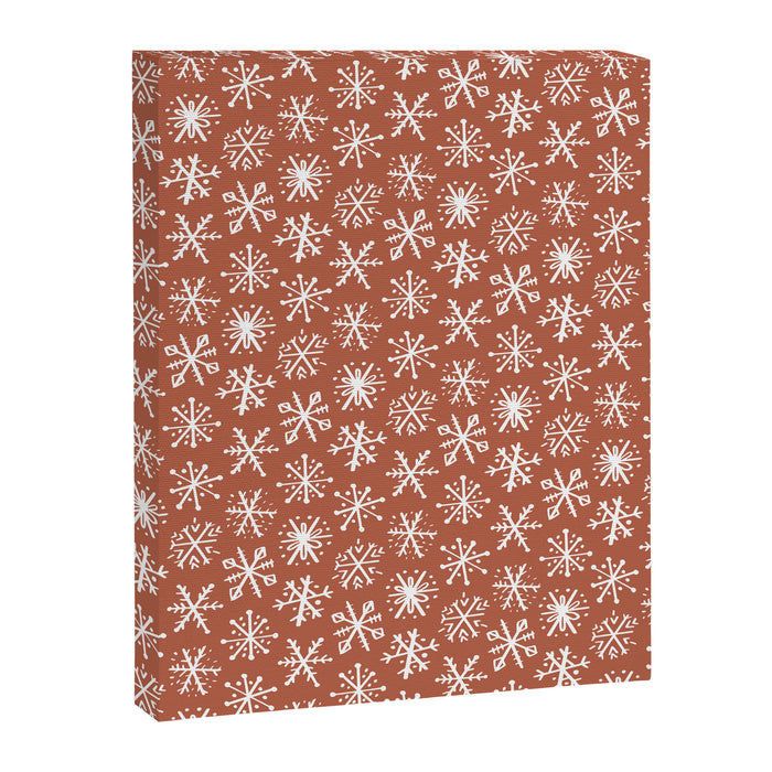 Boho Snow . Rust Red Canvas Print Gallery Image 1
