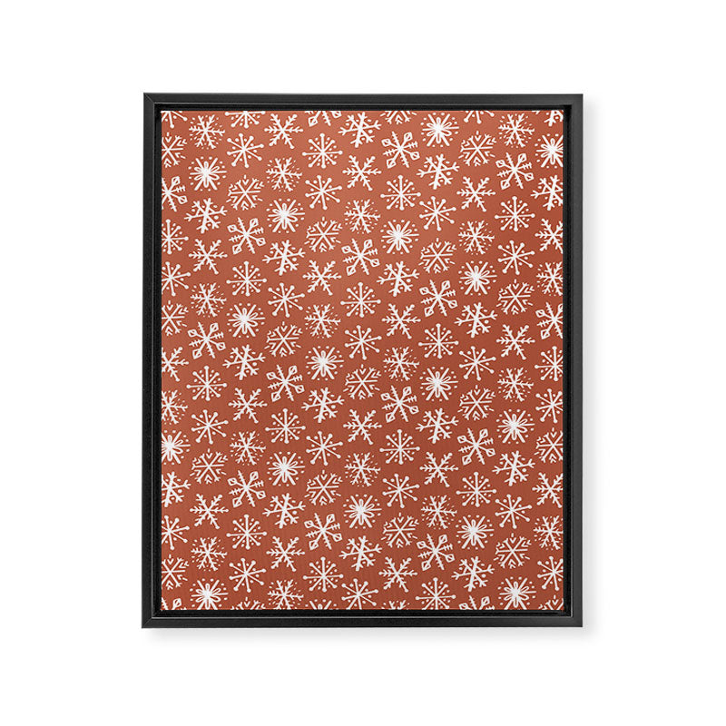 Boho Snow . Rust Red Framed Canvas Print Gallery Image 8