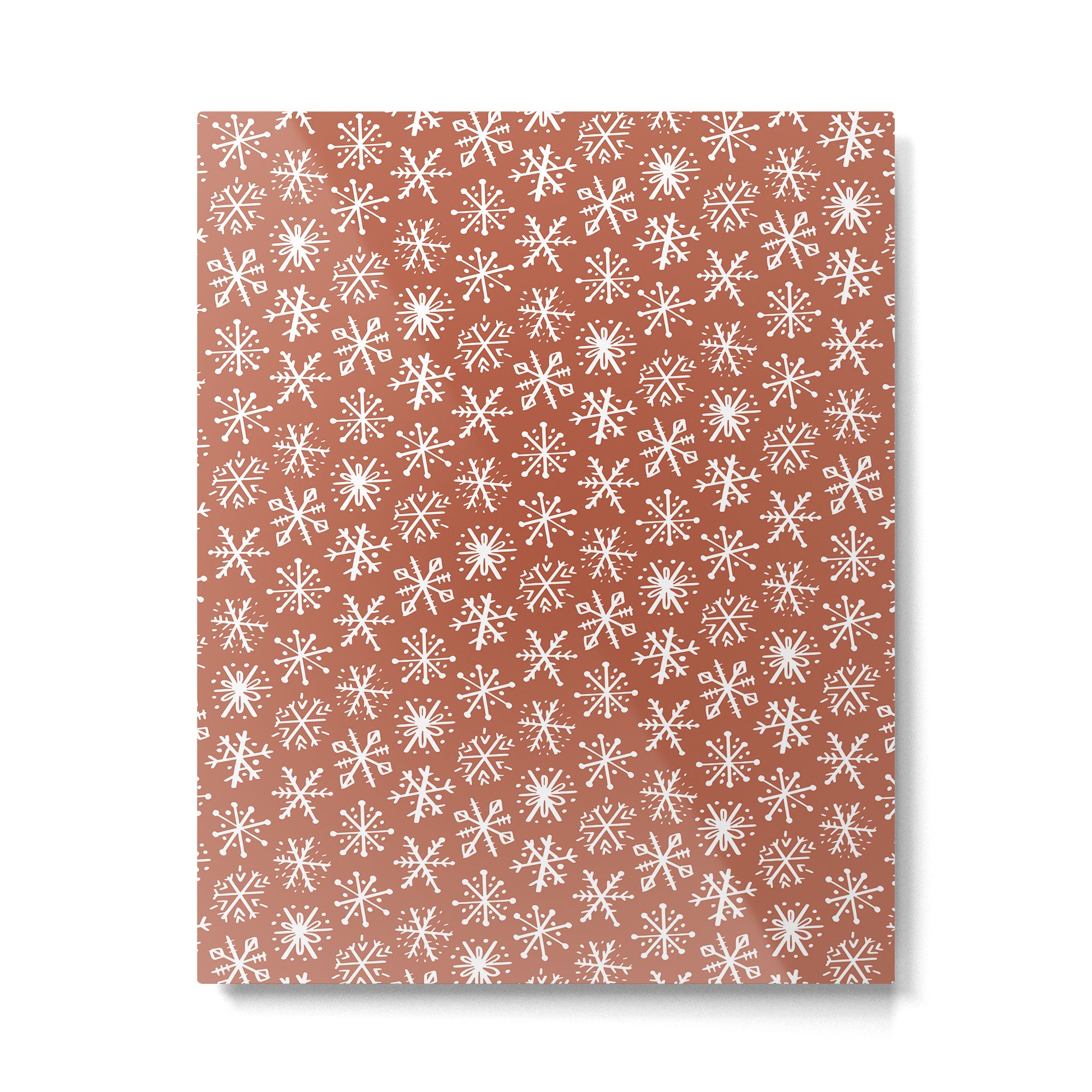 Boho Snow . Rust Red Metal Print Gallery Image 6