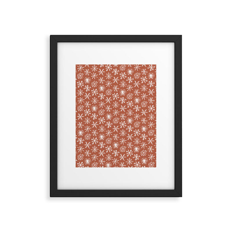 Boho Snow . Rust Red Framed Art Print Gallery Image 6