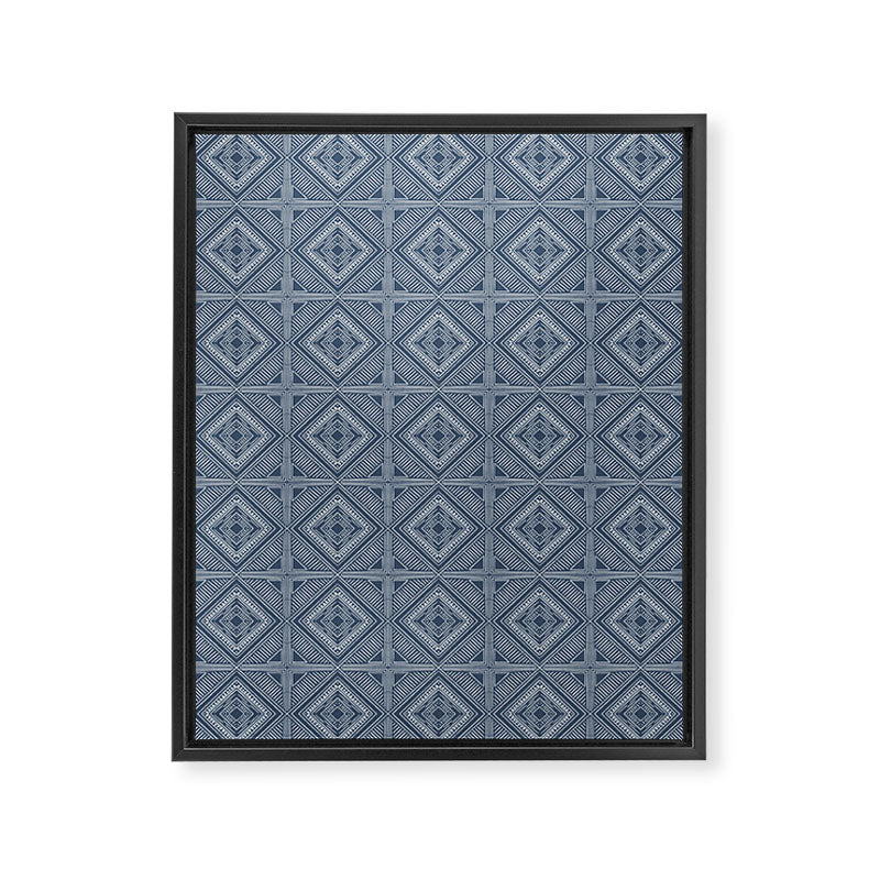 Boho Tiles | Atlantic Blue Framed Canvas Print Gallery Image 8