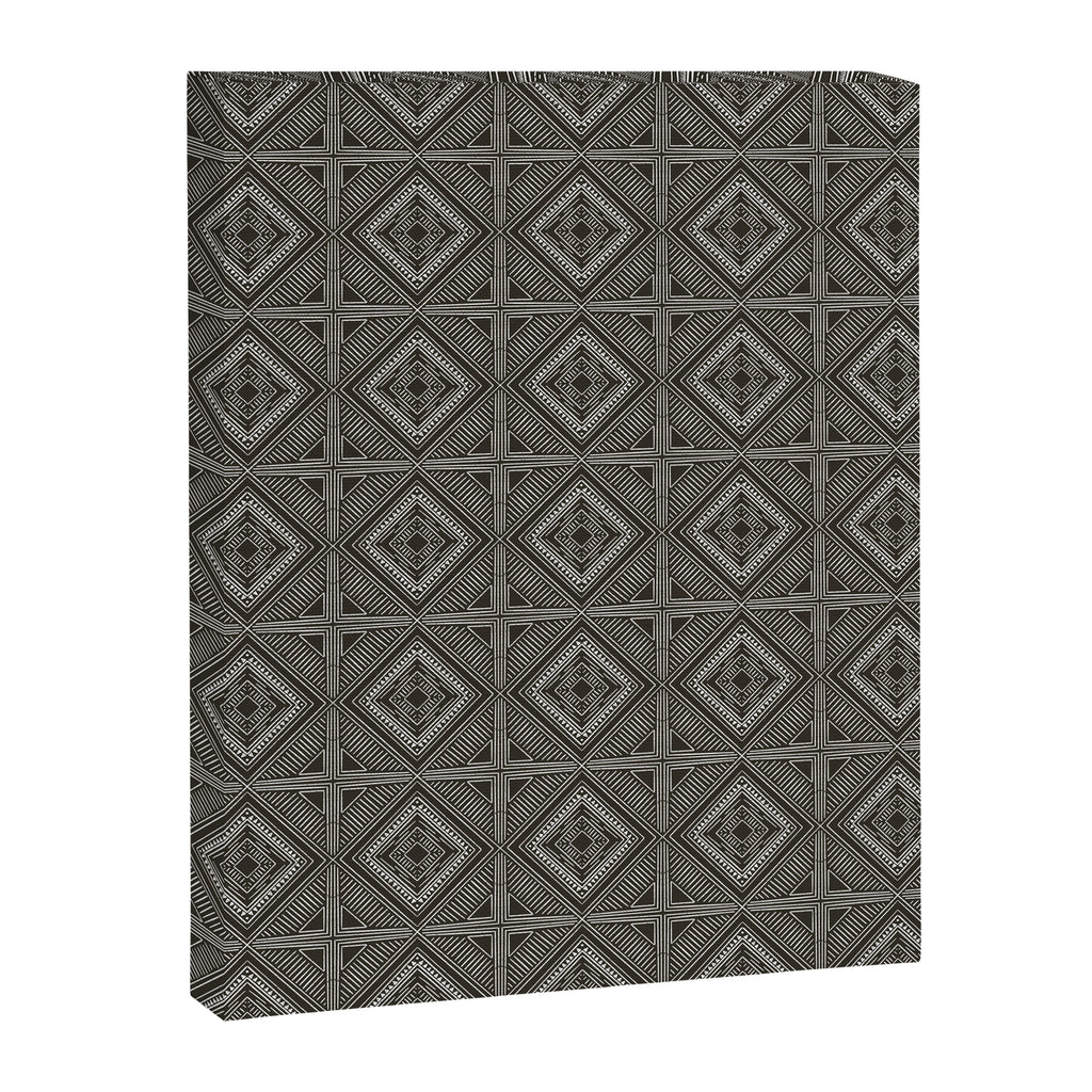 Boho Tiles | Charcoal Canvas Print Gallery Image 8