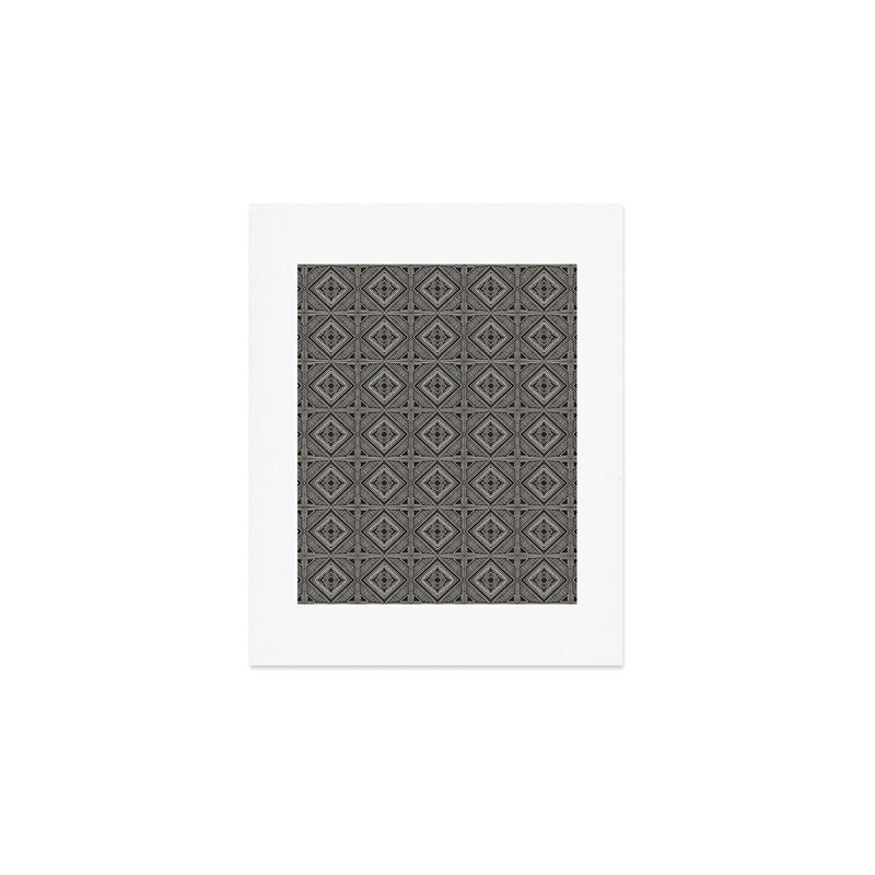 Boho Tiles | Charcoal Art Print Gallery Image 1