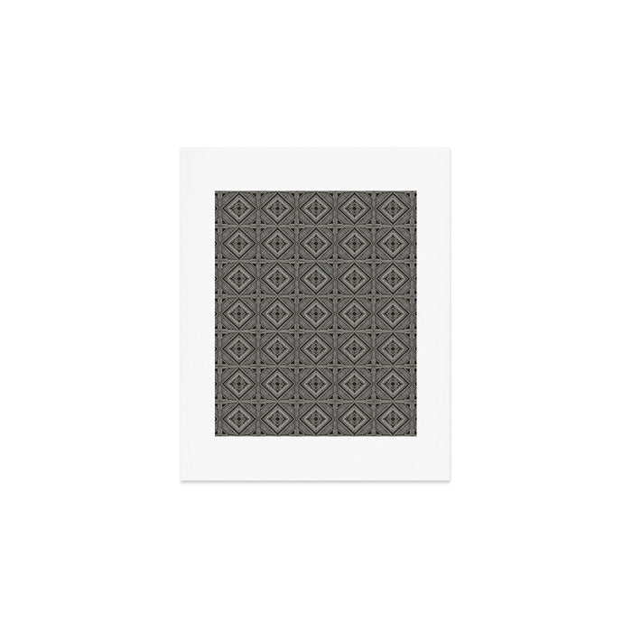 Boho Tiles | Charcoal Art Print Gallery Image 1
