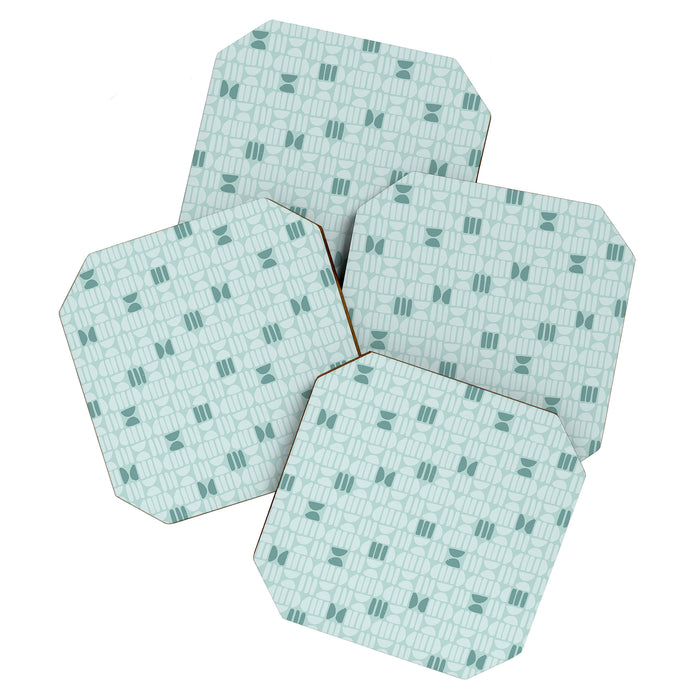 Bold Minimalism Teal Coaster Gallery Image 1