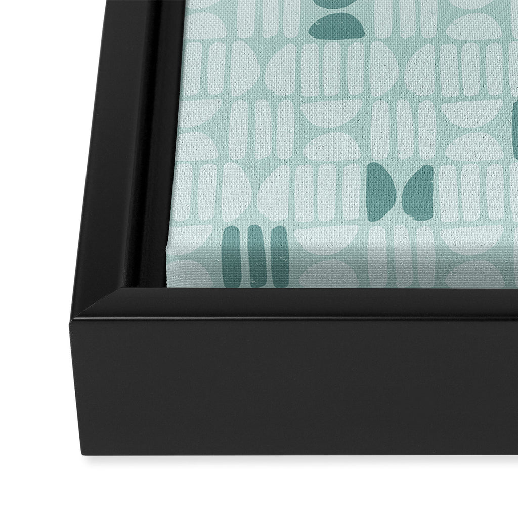 Bold Minimalism Teal Framed Canvas Print Gallery Image 3