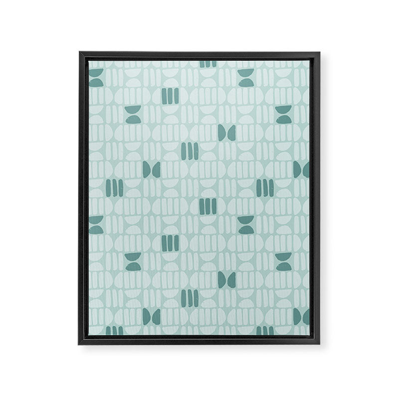 Bold Minimalism Teal Framed Canvas Print Gallery Image 8
