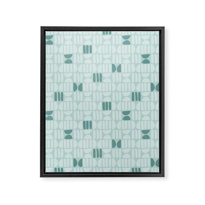 Bold Minimalism Teal Framed Canvas Print Gallery Image 1