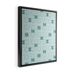 Bold Minimalism Teal Framed Canvas Print Gallery Image 2
