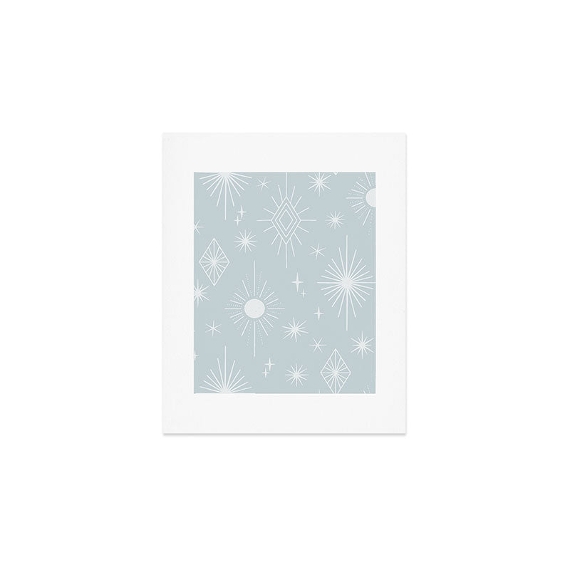 Celestial Boho Diamonds . Silver Sky Art Print Gallery Image 1