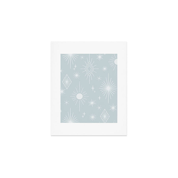 Celestial Boho Diamonds . Silver Sky Art Print Gallery Image 1