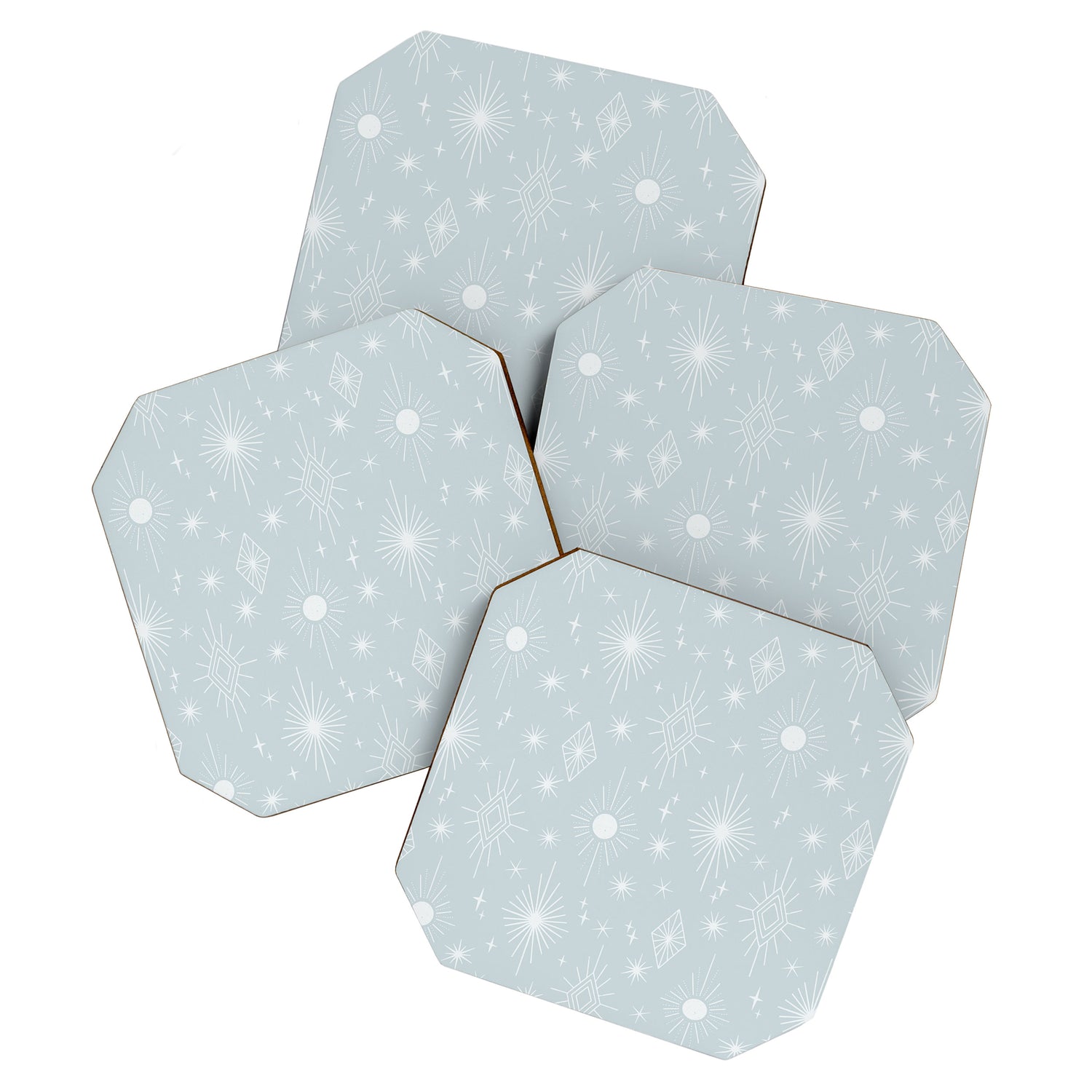 Celestial Boho Diamonds . Silver Sky Coaster Gallery Image 1