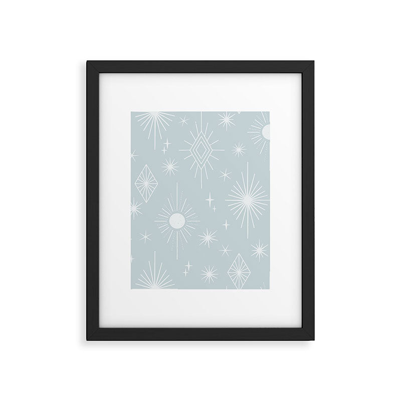 Celestial Boho Diamonds . Silver Sky Framed Art Print Gallery Image 6