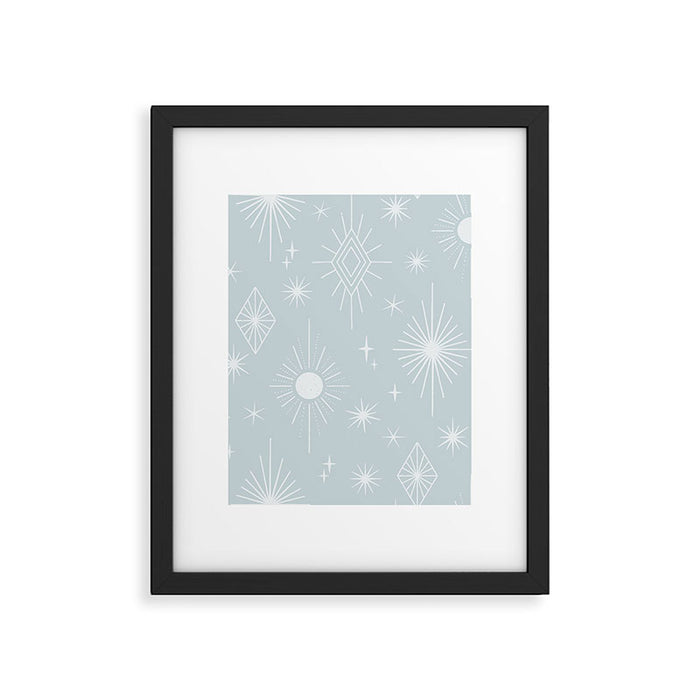 Celestial Boho Diamonds . Silver Sky Framed Art Print Gallery Image 1