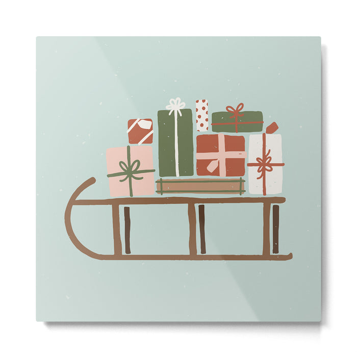 Christmas Sleigh Metal Print Gallery Image 1