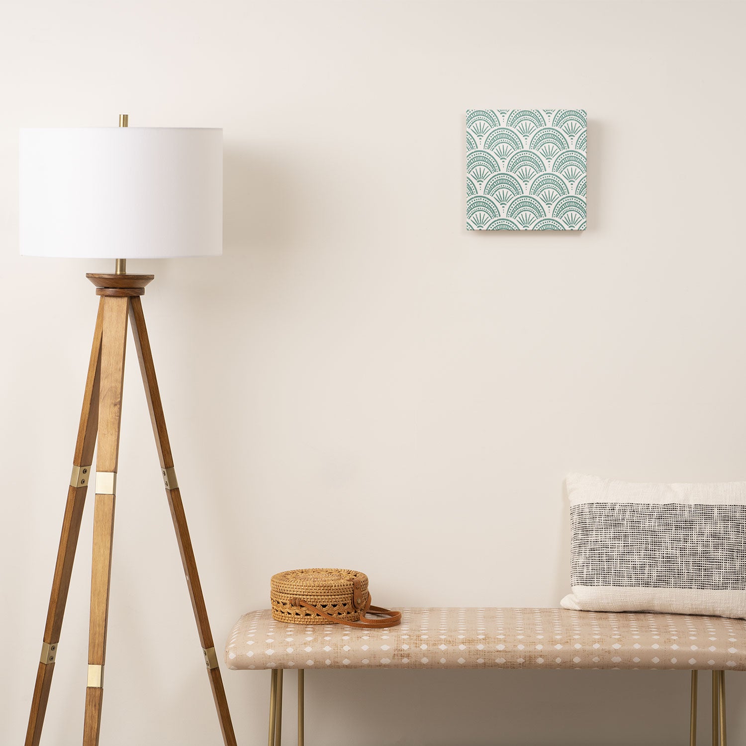 Coastal Deco . Teal Canvas Print Gallery Image 2