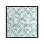 Coastal Deco . Teal Framed Canvas Print Gallery Image 3