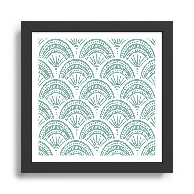 Coastal Deco . Teal Framed Art Print Gallery Image 1